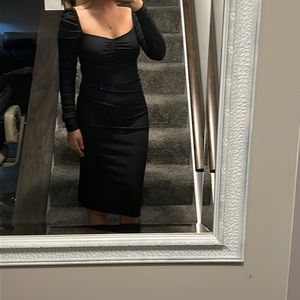 Black midi dress size 4 Topshop